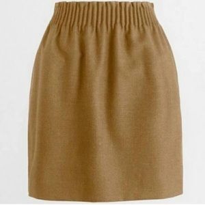 Tan J Crew Elastic Waist Skirt